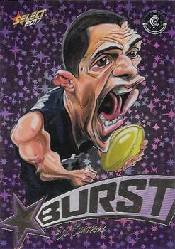 2017 Select Footy Stars - Starburst Caricatures Purple #SP9 Ed Curnow Front